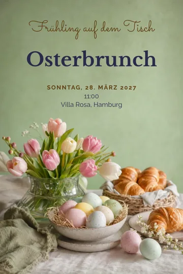 Einladung mit dem Design Osterbrunch