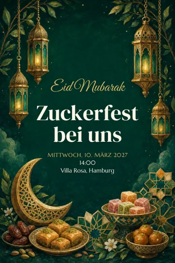 Einladung mit dem Design Zuckerfest