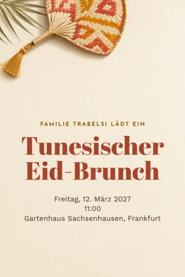 Einladung Feiertage, Design Geflochtener Fächer