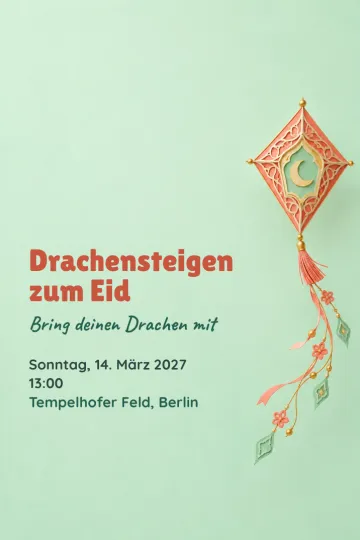 Einladung Feiertage, Design Papierdrachen zum Fest