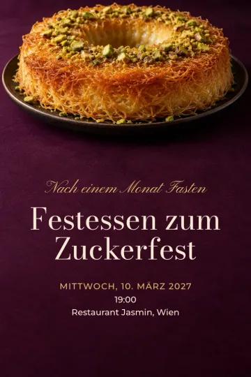 Einladung Feiertage, Design Kunafakrone