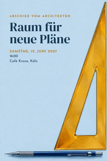 Einladung mit dem Design Architekt Abschied