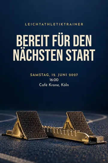 Einladung mit dem Design Leichtathletiktrainer