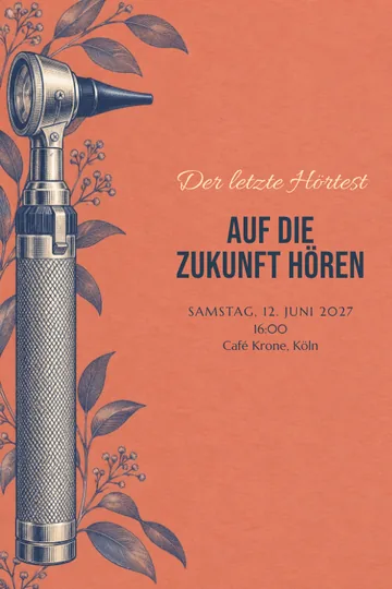 Einladung mit dem Design Audiologe Abschied