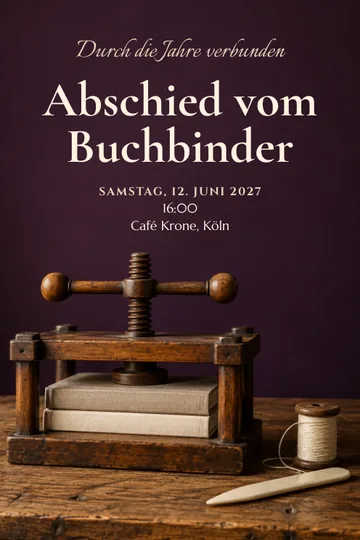 Einladung mit dem Design Durch die Jahre verbunden