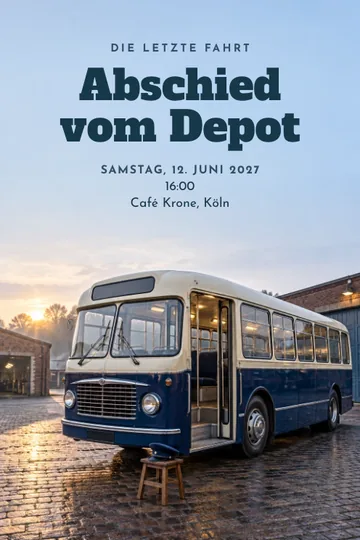 Einladung mit dem Design Die letzte Fahrt