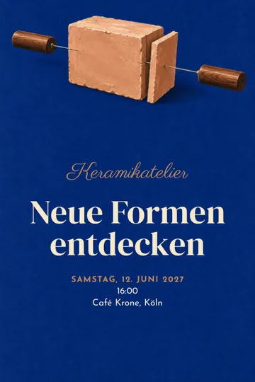 Einladung mit dem Design Abschied vom Keramiker