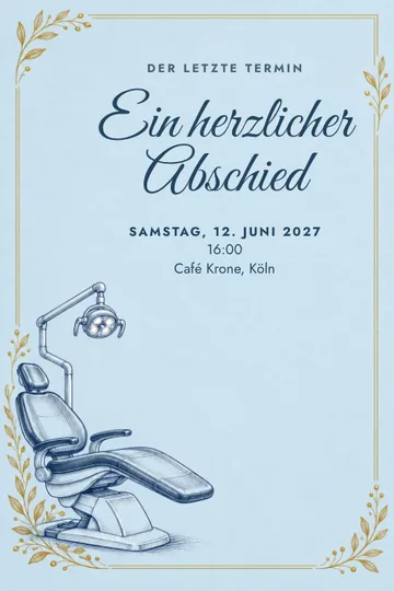Einladung mit dem Design Der letzte Termin