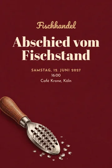 Einladung mit dem Design Fischhandel