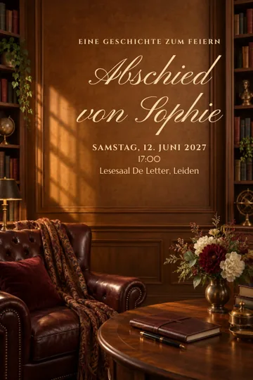 Einladung mit dem Design Das letzte Kapitel