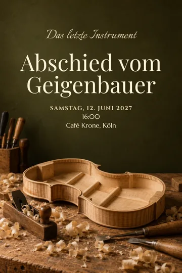 Einladung mit dem Design Das letzte Instrument