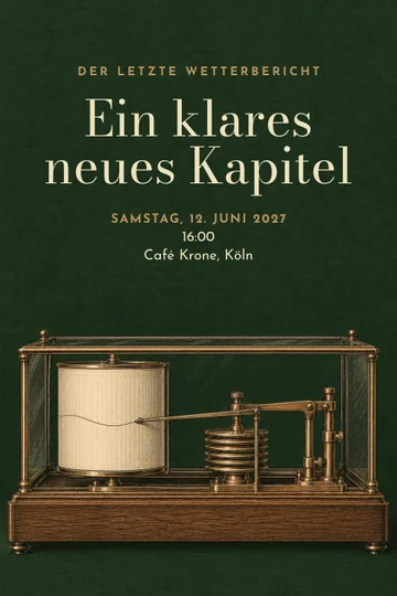 Einladung mit dem Design Meteorologe Abschied