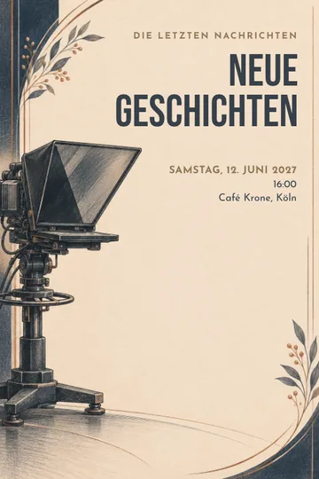 Einladung mit dem Design Nachrichtensprecher Abschied