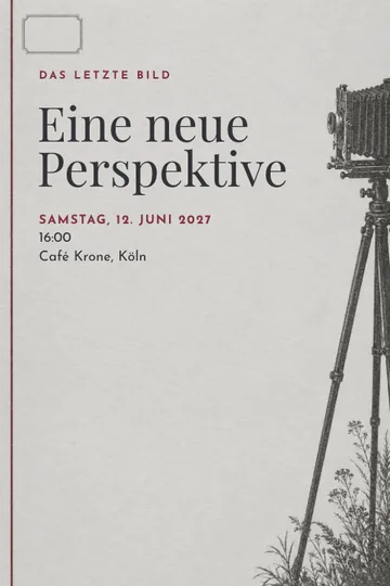 Einladung mit dem Design Fotograf Abschied