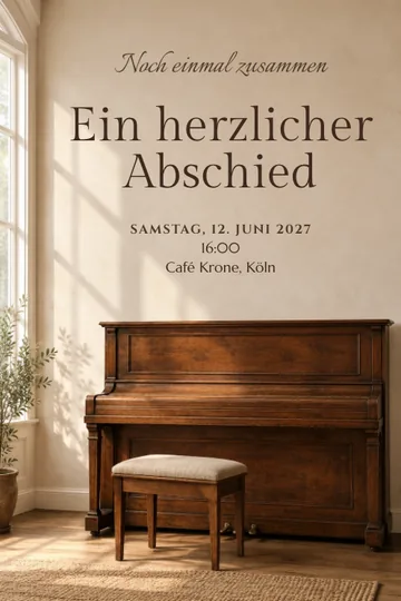 Einladung mit dem Design Der letzte Akkord
