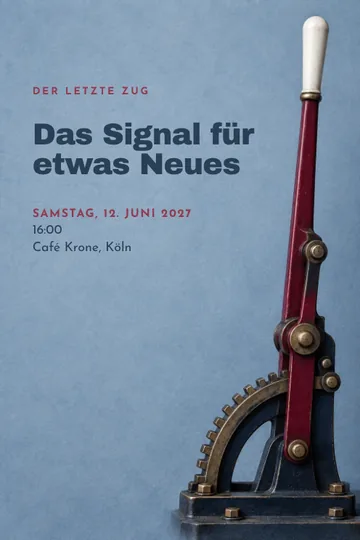 Einladung mit dem Design Bahnhofsvorsteher Abschied