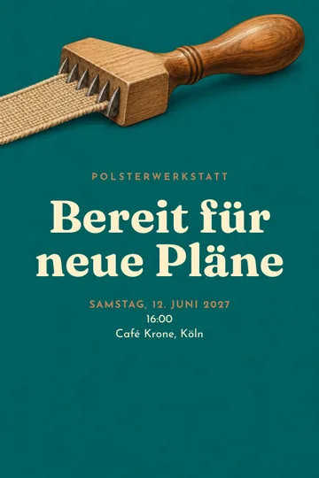 Einladung mit dem Design Polsterwerkstatt