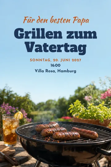 Einladung mit dem Design Vatertag