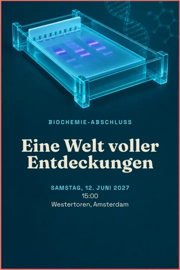 Einladung mit dem Design Biochemie Abschluss