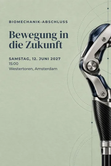 Einladung mit dem Design Biomechanik Abschluss