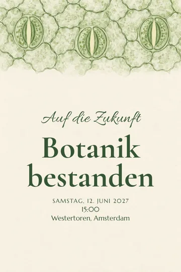 Einladung mit dem Design Botanik