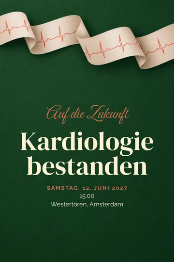 Einladung mit dem Design Kardiologie
