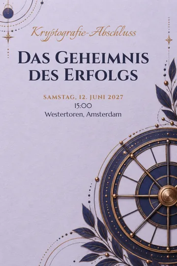 Einladung mit dem Design Kryptografie Abschluss