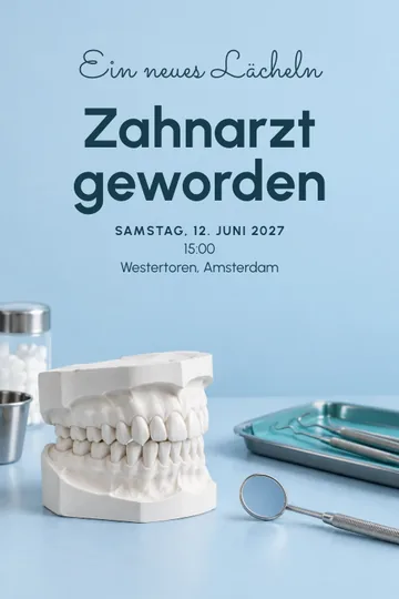 Einladung mit dem Design Ein neues Lächeln