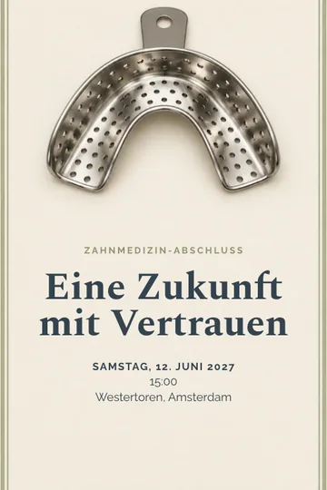 Einladung mit dem Design Zahnmedizin Abschluss