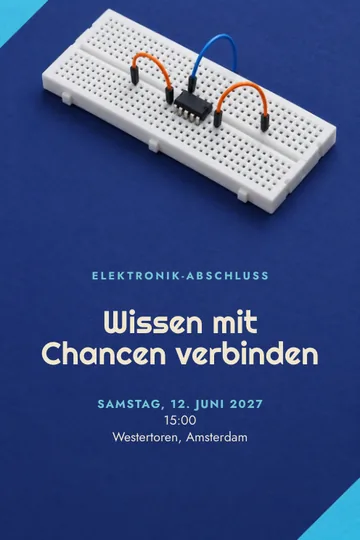Einladung mit dem Design Elektronik Abschluss