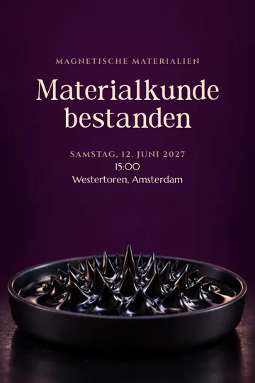 Einladung mit dem Design Magnetische Materialien