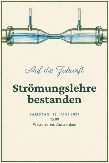 Einladung mit dem Design Strömungslehre