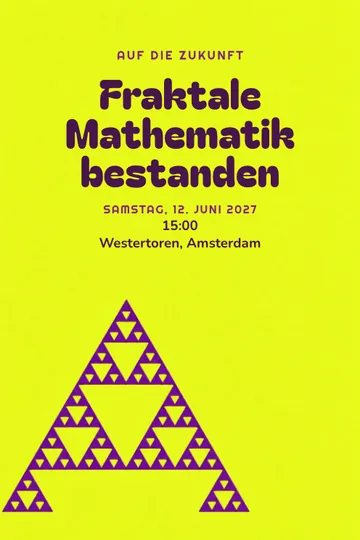 Einladung mit dem Design Fraktale Mathematik