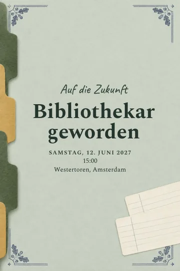 Einladung mit dem Design Bibliothekswissenschaft