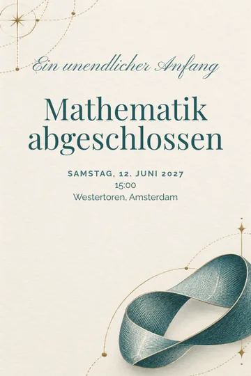 Einladung mit dem Design Ein unendlicher Anfang