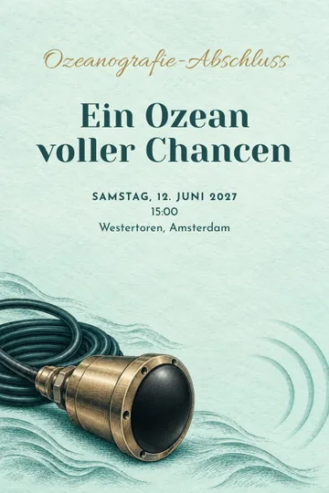 Einladung mit dem Design Ozeanografie Abschluss
