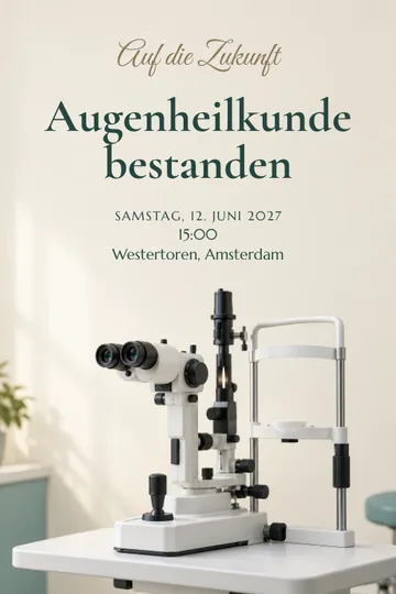 Einladung mit dem Design Augenheilkunde