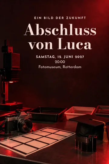 Einladung mit dem Design Fotografie Dunkelkammer