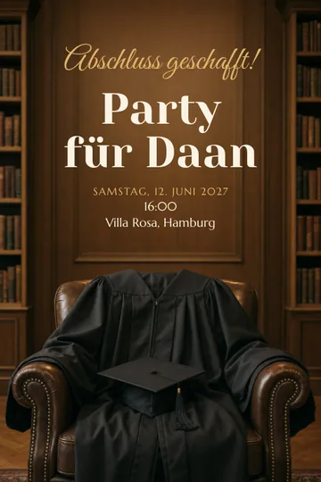 Einladung mit dem Design Abschluss
