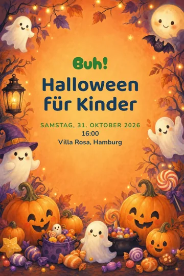 Einladung mit dem Design Gespensterparty