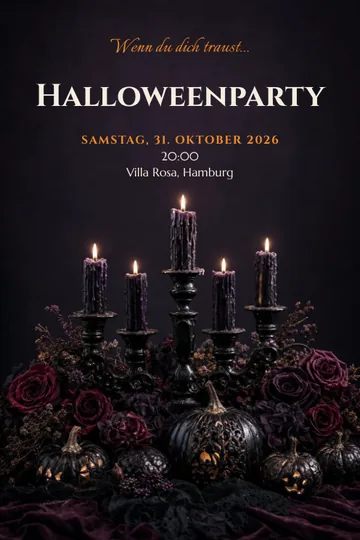 Einladung mit dem Design Spooky Soirée