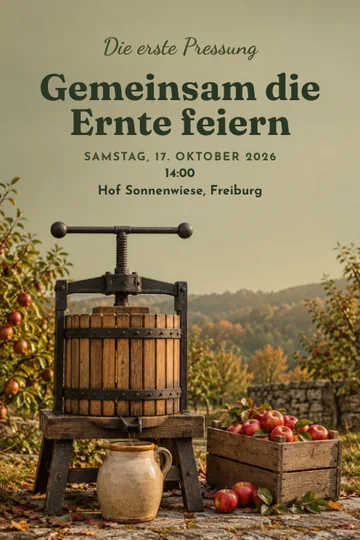 Einladung mit dem Design Die erste Pressung
