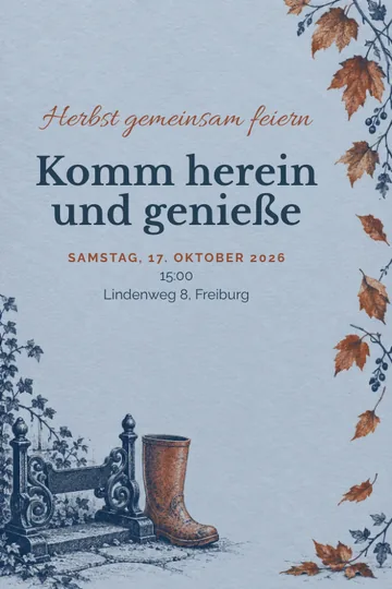 Einladung mit dem Design Herbst gemeinsam feiern