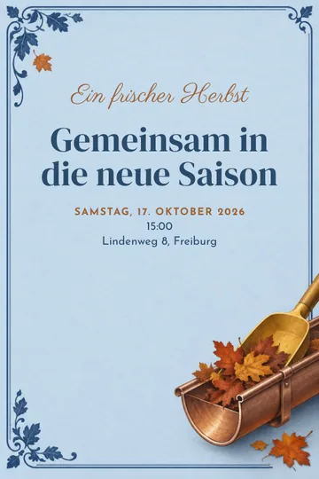 Einladung mit dem Design Ein frischer Herbst
