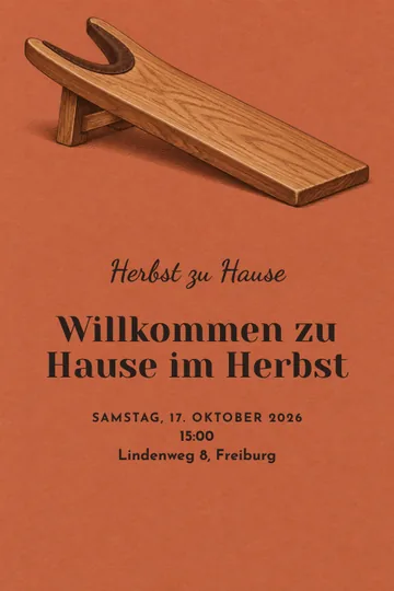Einladung mit dem Design Herbst zu Hause