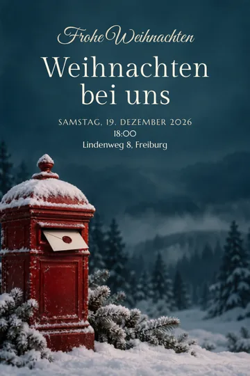 Einladung mit dem Design Warme Post