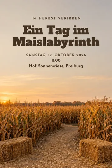 Einladung mit dem Design Im Herbst verirren