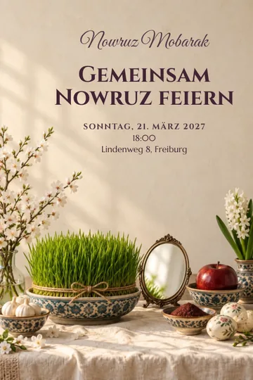 Einladung mit dem Design Ein grüner Anfang