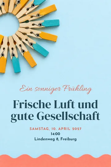 Einladung mit dem Design Ein sonniger Frühling