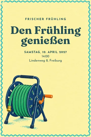 Einladung mit dem Design Frischer Frühling